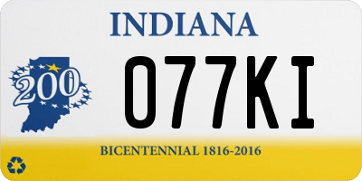 IN license plate 077KI
