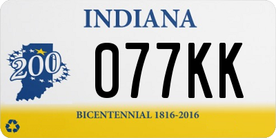 IN license plate 077KK