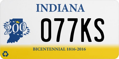 IN license plate 077KS
