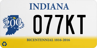IN license plate 077KT