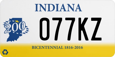 IN license plate 077KZ