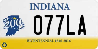 IN license plate 077LA