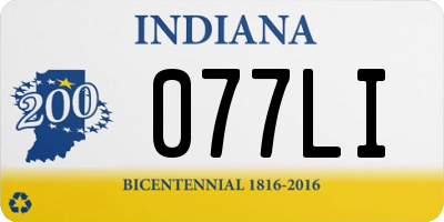 IN license plate 077LI