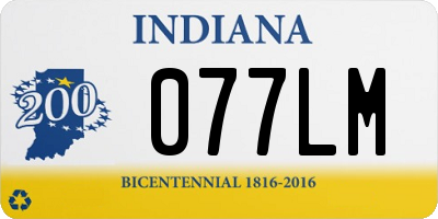 IN license plate 077LM