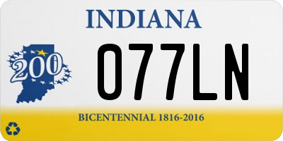 IN license plate 077LN