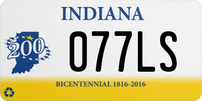 IN license plate 077LS