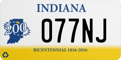 IN license plate 077NJ