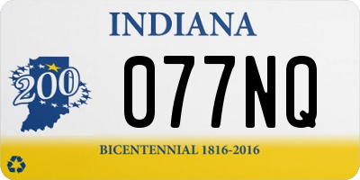 IN license plate 077NQ