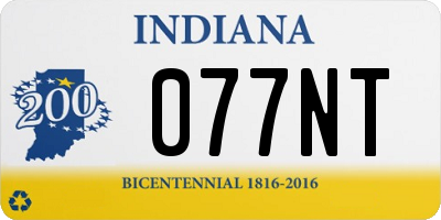 IN license plate 077NT