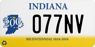 IN license plate 077NV