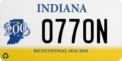 IN license plate 077ON