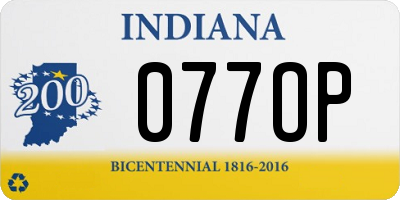 IN license plate 077OP