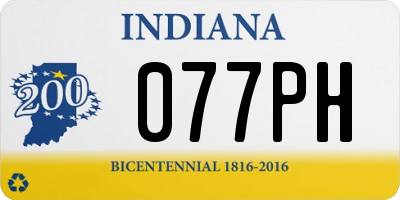 IN license plate 077PH