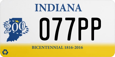 IN license plate 077PP