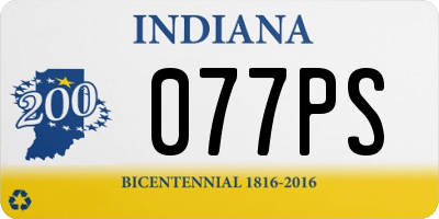 IN license plate 077PS