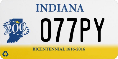 IN license plate 077PY