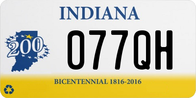 IN license plate 077QH