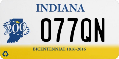 IN license plate 077QN