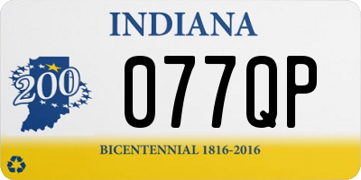 IN license plate 077QP