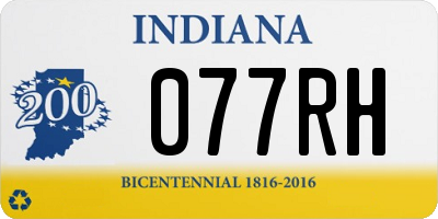 IN license plate 077RH