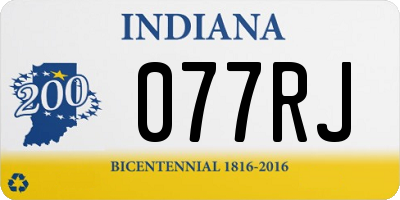 IN license plate 077RJ