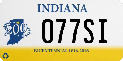 IN license plate 077SI