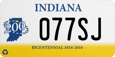 IN license plate 077SJ