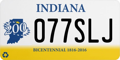 IN license plate 077SLJ