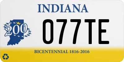 IN license plate 077TE