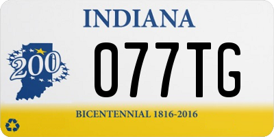IN license plate 077TG