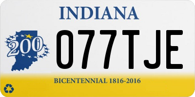 IN license plate 077TJE
