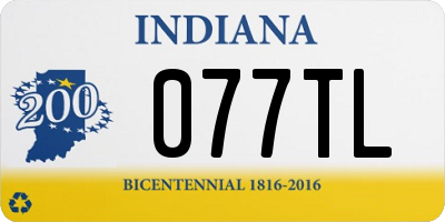 IN license plate 077TL