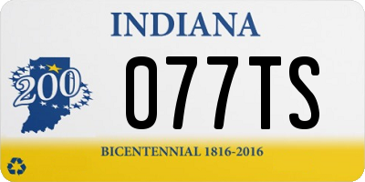 IN license plate 077TS
