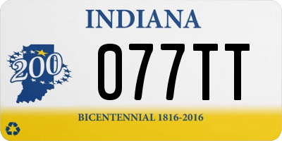 IN license plate 077TT