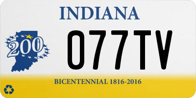 IN license plate 077TV