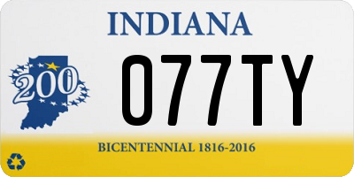 IN license plate 077TY