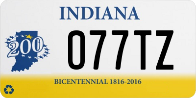 IN license plate 077TZ