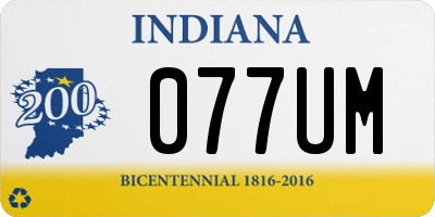 IN license plate 077UM