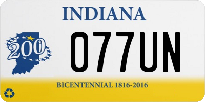 IN license plate 077UN