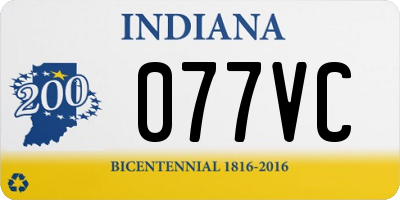 IN license plate 077VC