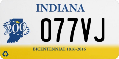 IN license plate 077VJ