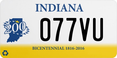 IN license plate 077VU