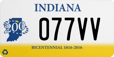 IN license plate 077VV