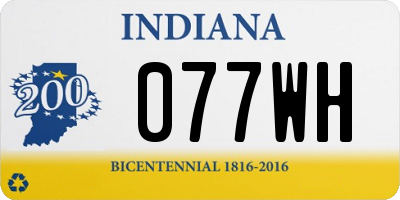 IN license plate 077WH