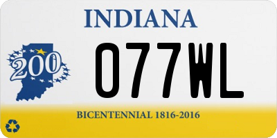IN license plate 077WL