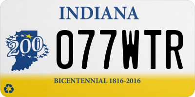 IN license plate 077WTR