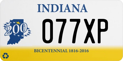 IN license plate 077XP