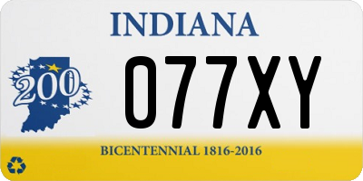 IN license plate 077XY