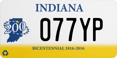 IN license plate 077YP