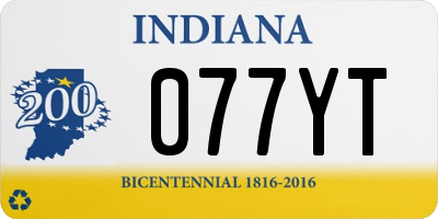 IN license plate 077YT